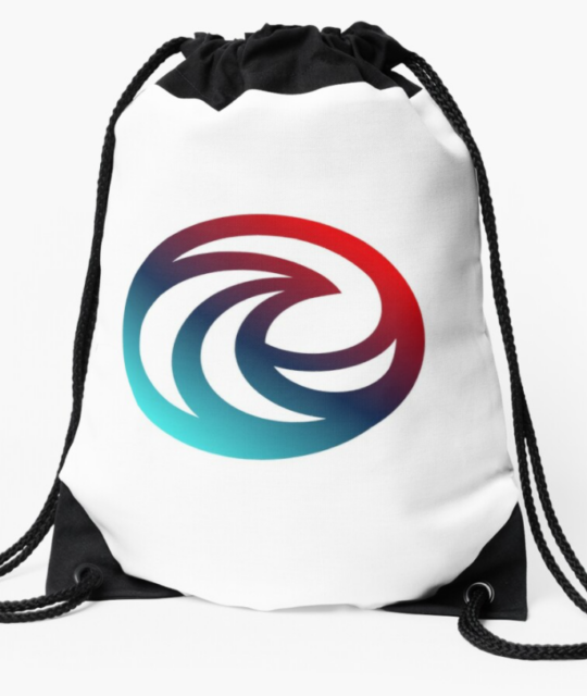 Drawstring Gym Bag - Gradient Wave